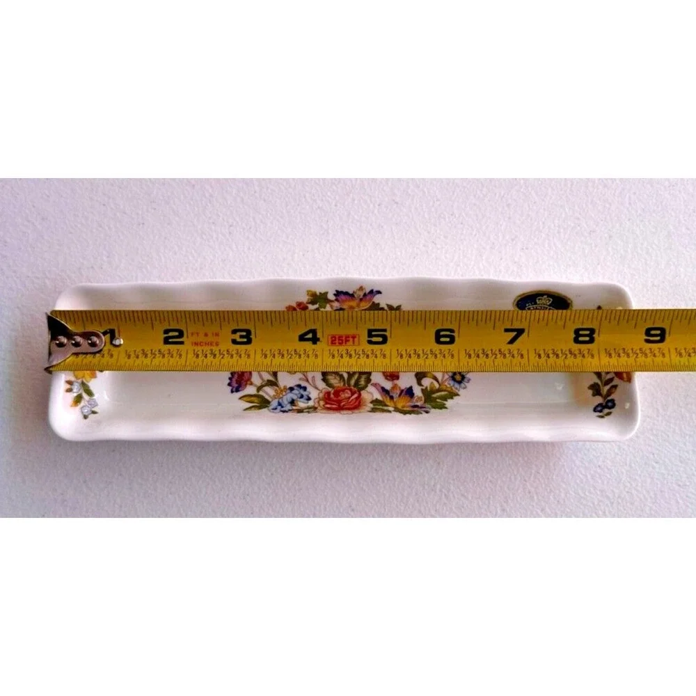 Vintage Aynsley Cottage Garden Pen Tray Butterfly Bone China England Vanity Dish